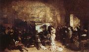 Gustave Courbet The Painter's Studio A Real Allegory oil painting reproduction